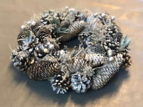 Silver Artificial Wreath